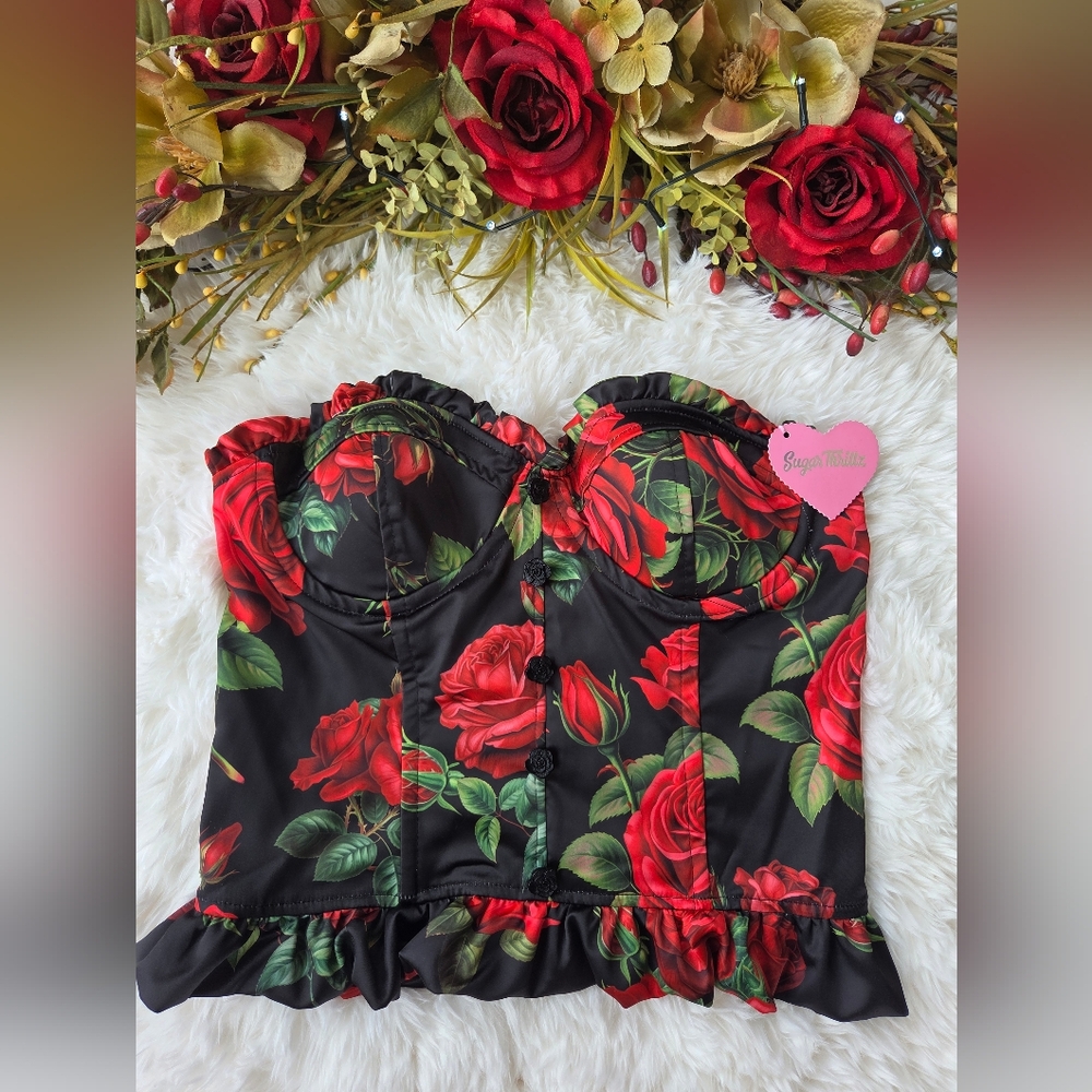 La Bella Vita Corset Top - Black/Red
Sugar Thrillz